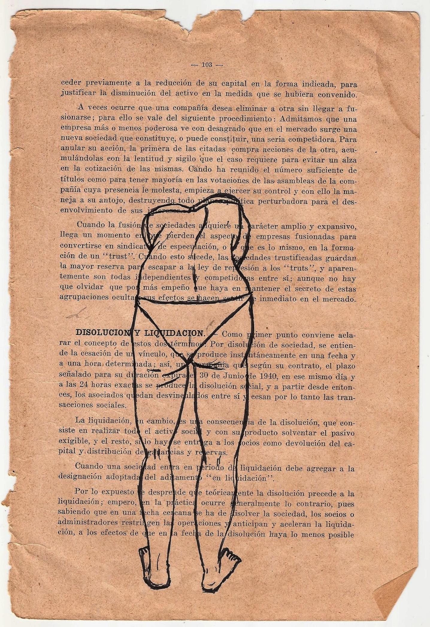 Jorobada en la página